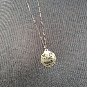 Silver plated necklace with dangle